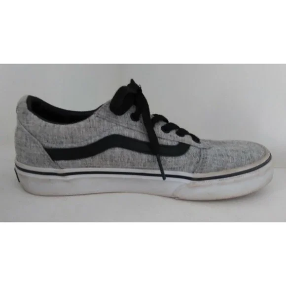 Vans OFF THE WALL Youth Size 3 Gray Black Skate Shoes 500714 Classic Sneakers - Picture 5 of 9
